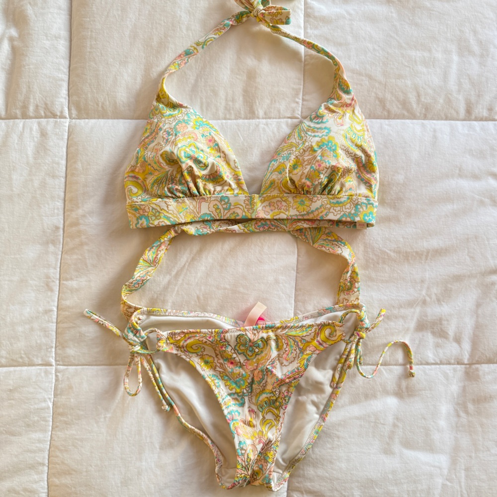Victoria’s Secret Colorful Paisley Bikini Set